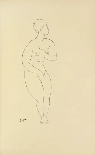 Les nymphes Pl.3 av Amedeo Modigliani