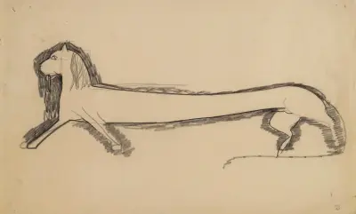 Lev v profilu, Amedeo Modigliani