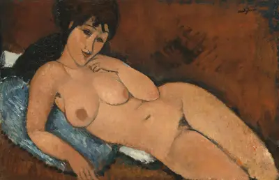 Akt na niebieskiej poduszce, Amedeo Modigliani