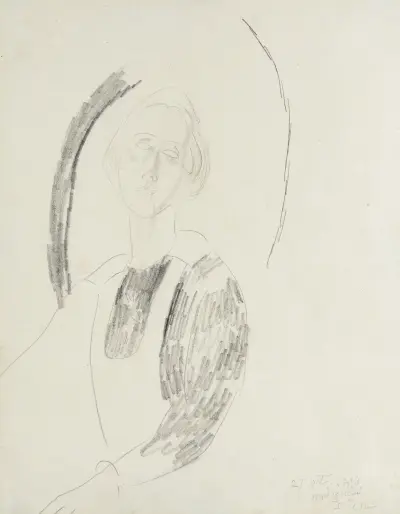 Portrét ženy (Annie Bjarne), 1918, Amedeo Modigliani