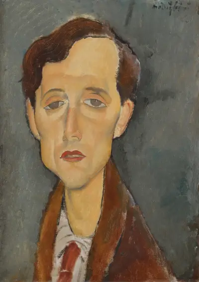 Portrait of Frans Hellens, Amedeo Modigliani