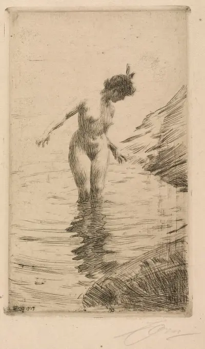 Vattenringar II av Anders Zorn