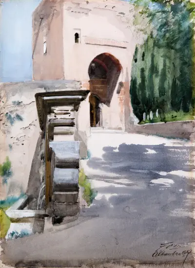 Port i Alhambra av Anders Zorn