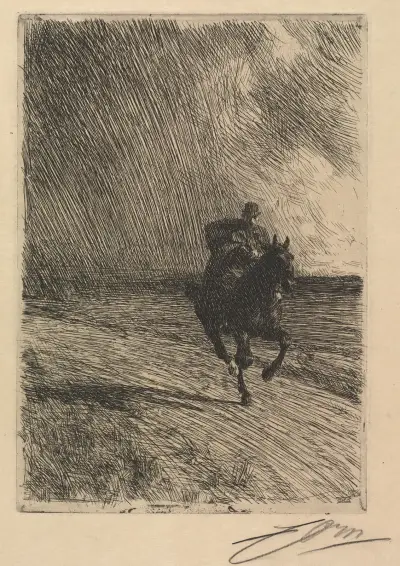 Storm av Anders Zorn