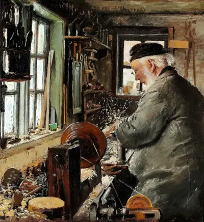 En Drejer ved sin Drejebænk, Laurits Andersen Ring