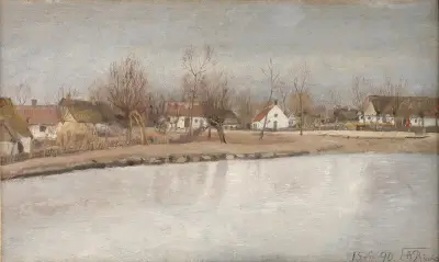 The Village Pond at Ring, Zealand, Laurits Andersen Ring