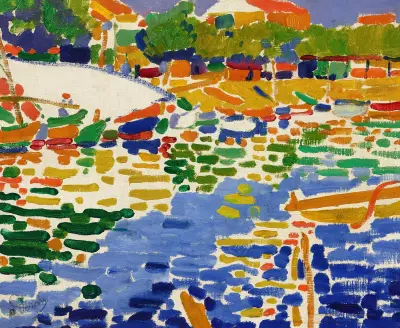 Barques amarrées à l’Estaque av André Derain