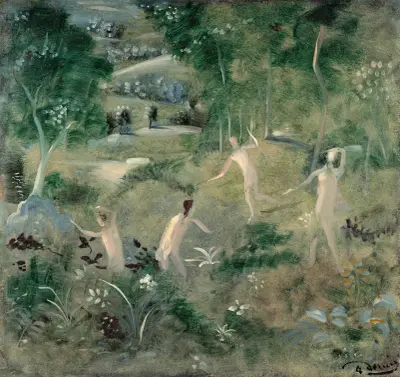 Ebats de nymphes en forêt av André Derain