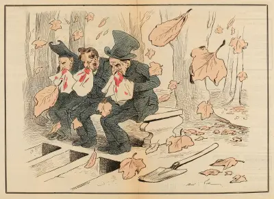 La chute des feuilles av André Gill
