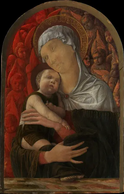 Madonna and Child with Seraphim and Cherubim av Andrea Mantegna