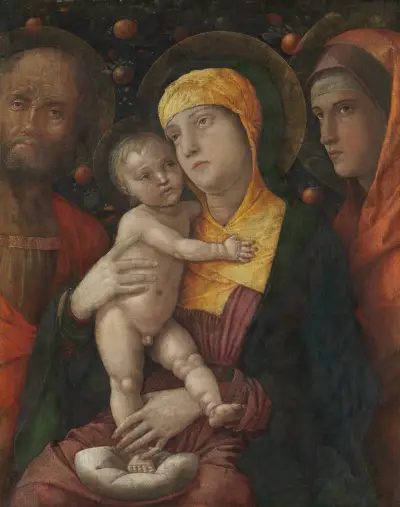 The Holy Family with Saint Mary Magdalen av Andrea Mantegna