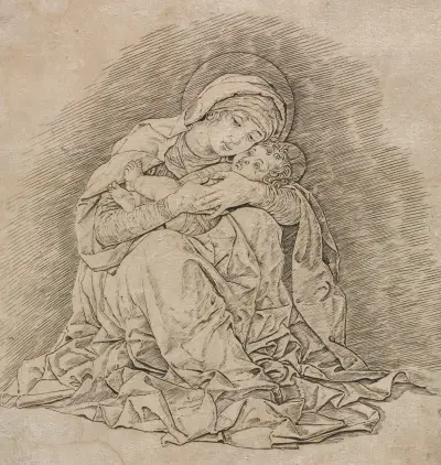 Virgin and Child, 1485 av Andrea Mantegna
