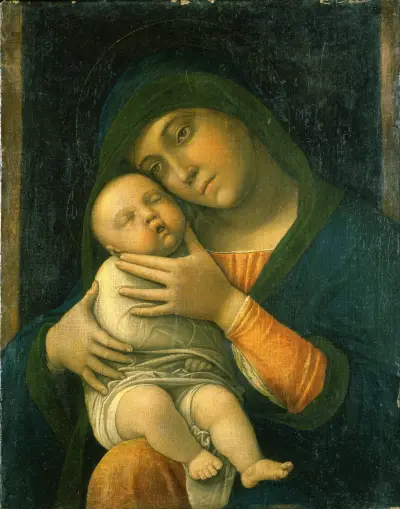 Virgin and Child, 1490 av Andrea Mantegna