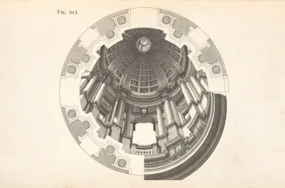 The cupola of the ninetieth figure, with its lights and shades, Andrea Pozzo