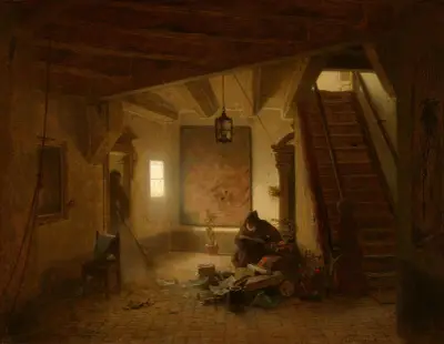 Der Bücherwurm, Andreas Achenbach