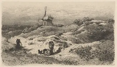 Landscape with a Windmill, Andreas Achenbach