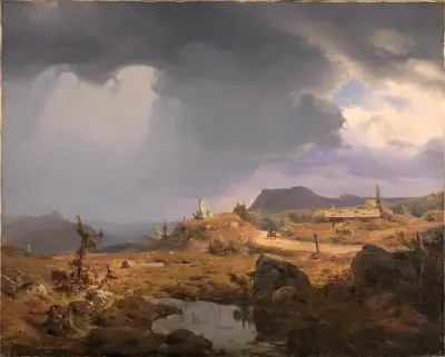 Norwegian landscape, Andreas Achenbach