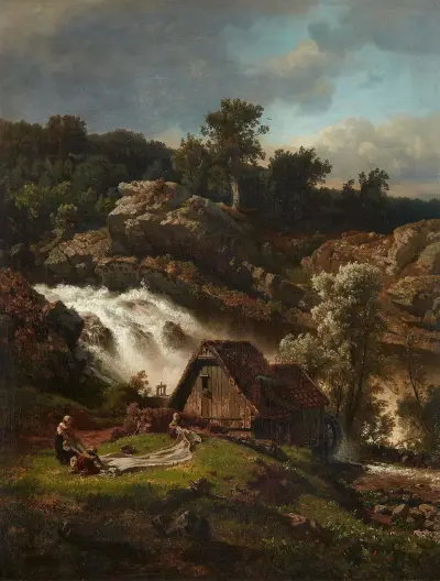 Norwegische Wassermühle, Andreas Achenbach