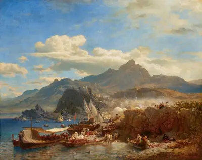 Scilla an der Kalabrischen Küste, Andreas Achenbach