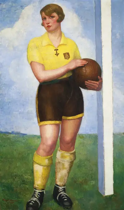 La futbolista rubia av Ángel Zárraga