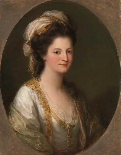 Portrait of a woman, traditionally identified as Lady Hervey av Angelica Kauffmann
