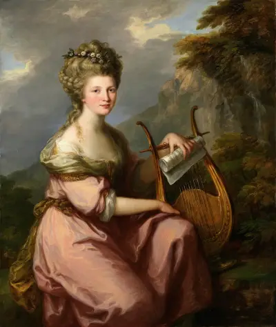 Porträt der Sarah Harrop (Mrs. Bates) als Muse von Angelica Kauffmann