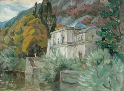 Vid Lago di Como. Studie från Italien av Anna Boberg