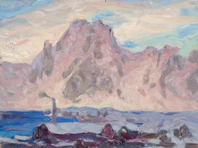 Lofoten i violett. Studie av Anna Boberg