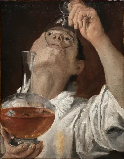 Boy Drinking av Annibale Carracci