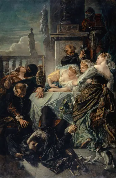 Śmierć Pietra Aretina, Anselm Feuerbach
