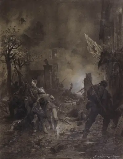 La mort du capitaine Franchetti en 1870, Émile-Antoine Bayard