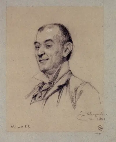 Portrait de Milher, acteur du Palais Royal., Émile-Antoine Bayard