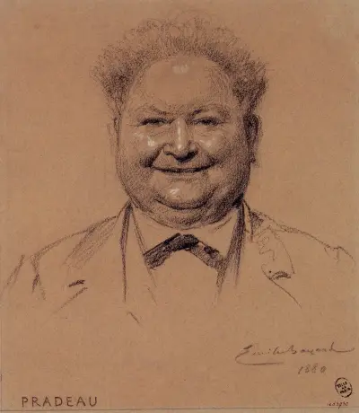 Portrait de Pradeau, acteur du Palais Royal. av Émile-Antoine Bayard