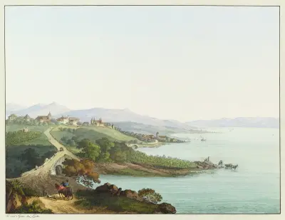 Nyon, von Südwesten av Jean-Antoine Linck