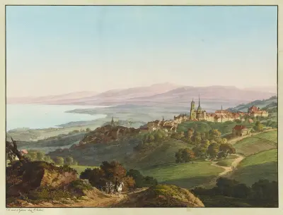 Vue de Lausanne av Jean-Antoine Linck