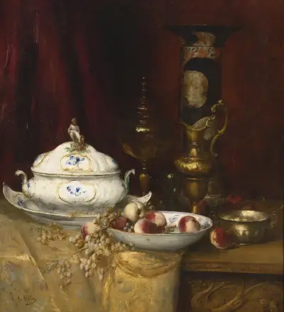 Stilleben mit eleganten Gegenständen von Antoine Vollon