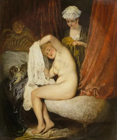Eine Frau bei ihrer Toilette von Jean-Antoine Watteau