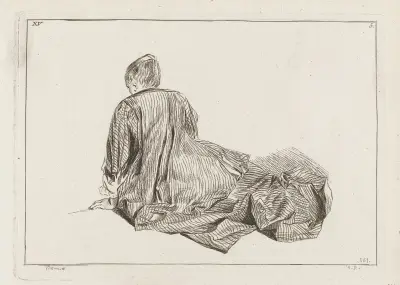 Kostümtafel Nr. 161 von Jean-Antoine Watteau