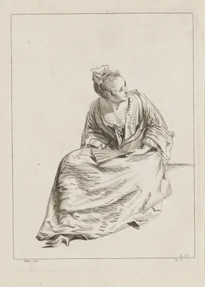 Kostümtafel Nr. 259 von Jean-Antoine Watteau