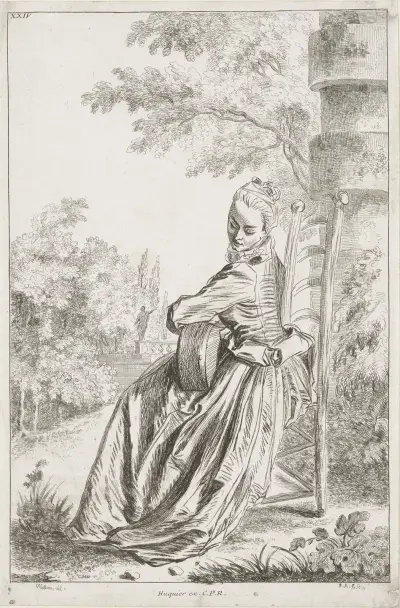 Kostümtafel XXIV von Jean-Antoine Watteau