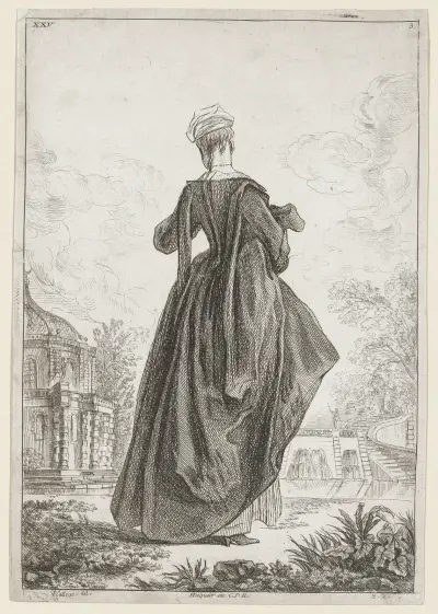 Kostümtafel XXV von Jean-Antoine Watteau