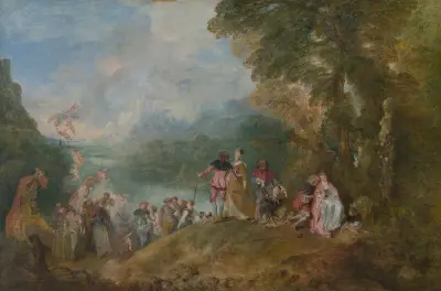 L’Embarquement pour Cythere av Jean-Antoine Watteau