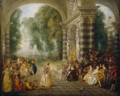 Die Freuden des Balls von Jean-Antoine Watteau
