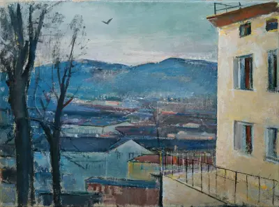 Salzburger Abendlandschaft av Anton Faistauer