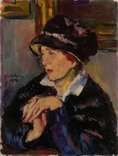 Woman with a Dark Hat av Anton Faistauer