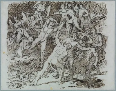 Am Pechsee der Krämer. Ciampolo von Navarra, Joseph Anton Koch