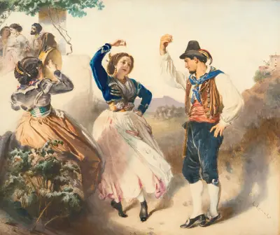 Tarantella av Anton Romako