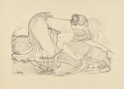 Laveuse. Panneau décoratif av Aristide Maillol