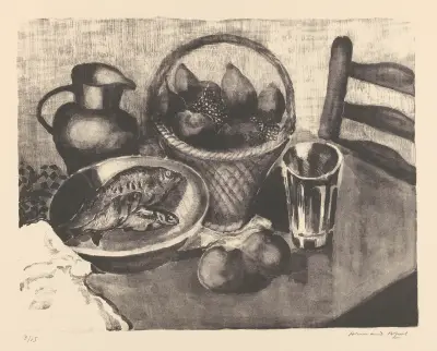 Nature morte avec fruits et poissons, Armand Apol