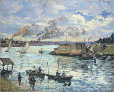 River Scene av Armand Guillaumin